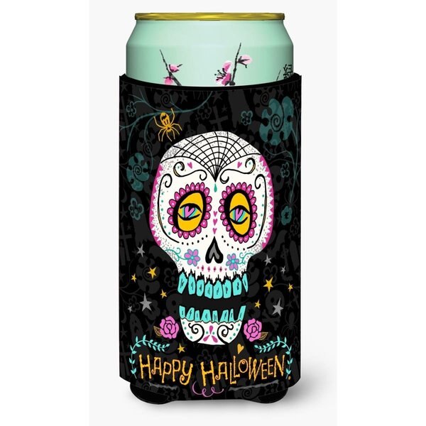 Happy Halloween Day of the Dead Tall Boy Beverage Insulator Hugger